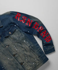 Thumbnail for Indigo Fire Denim Jacket - Blue