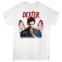 Thumbnail for DEXTER-DEXTER BLOOD WINGS-WHITE ADULT S/S TSHIRT