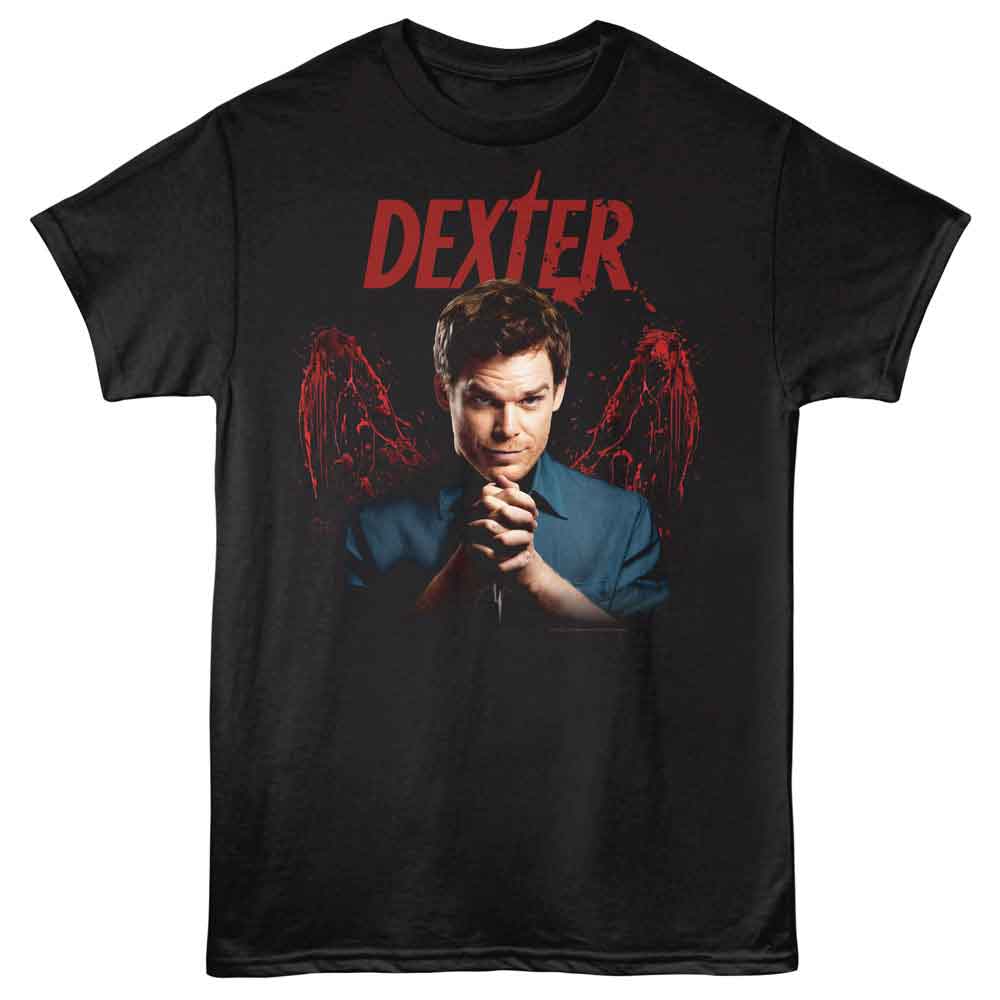 DEXTER-DEXTER BLOOD WINGS ALT-BLACK ADULT S/S TSHIRT