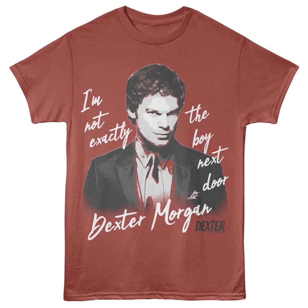 DEXTER-DEXTER NOT EXACTLY-TERRACOTTA ADULT S/S TSHIRT