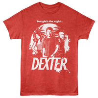 Thumbnail for DEXTER-DEXTER GROUP AND PALM TREES ONE COLOR-RED HEATHER ADULT S/S TSHIRT