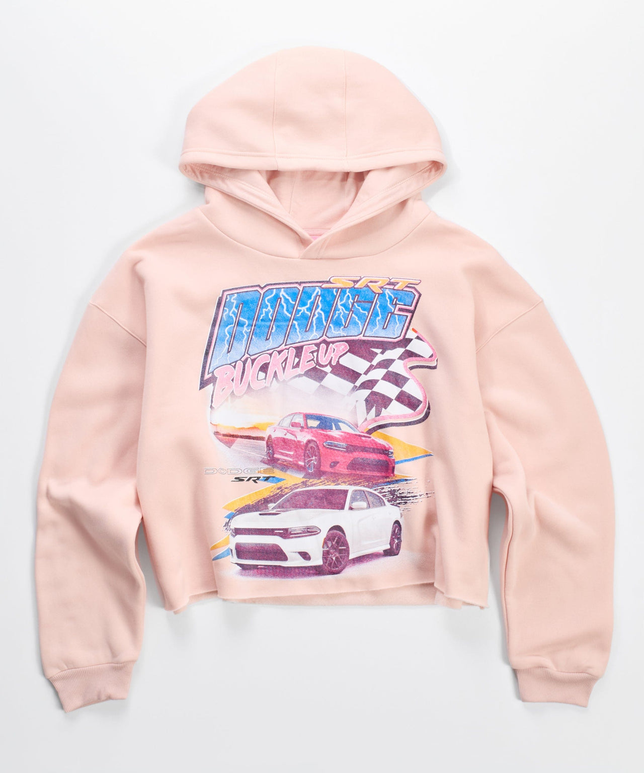 Womens Dodge Buckle Up Crop Hoodie