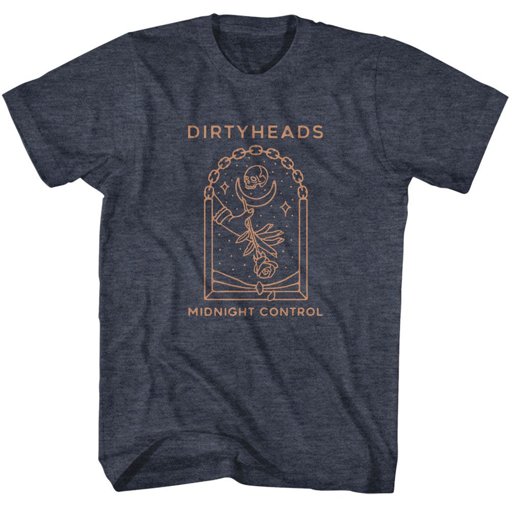 DIRTY HEADS-DIRTY HEADS MIDNIGHT CONTROL-NAVY HEATHER ADULT S/S TSHIRT