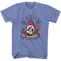 Thumbnail for DIRTY HEADS-DIRTY HEADS MAKE ME SKULL-LIGHT BLUE HEATHER ADULT S/S TSHIRT
