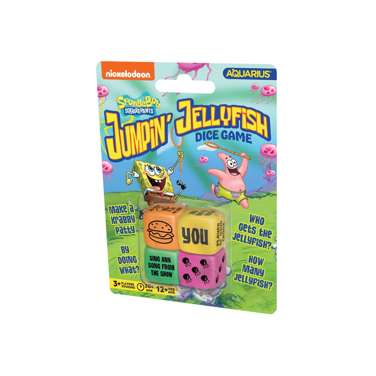 SpongeBob SquarePants Jumpin Jellyfish Dice Game (4 Dice) – 6 PC PPK