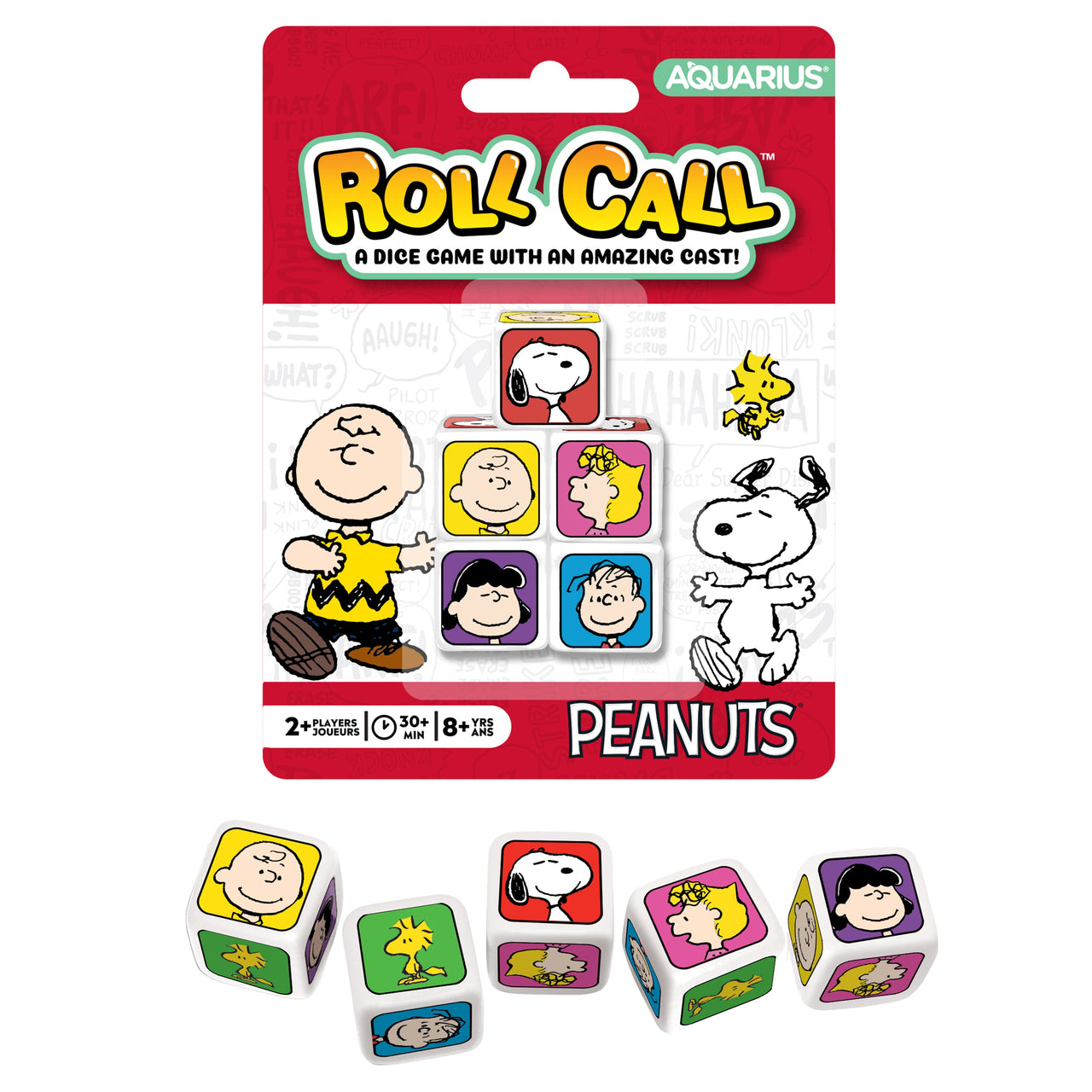 Peanuts - Roll Call - Dice Rolling Game (4 Dice) – 6 PC PPK