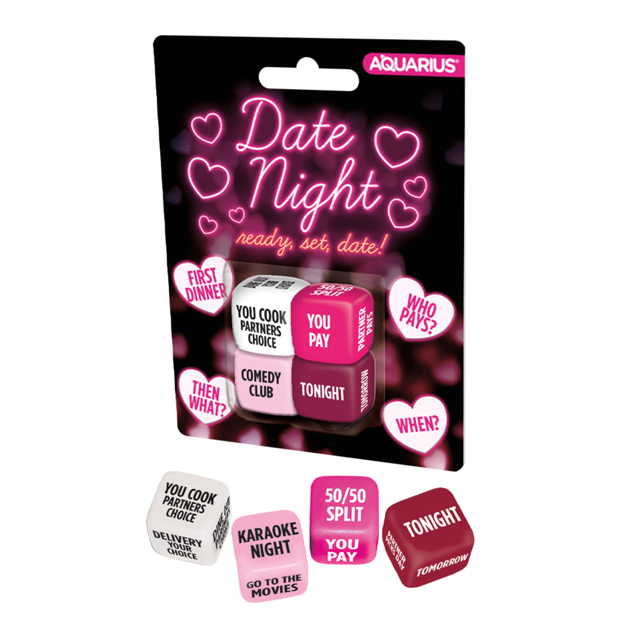Date Night - Dice Rolling Game (4 Dice) – 6 PC PPK