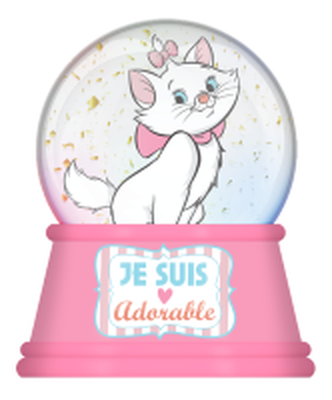 Disney Aristocats Marie Je Suis Adorable Boxed  45mm Light Up Snow Globe – 24 pc ppk ($5.00 each)