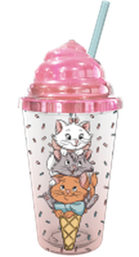 Thumbnail for Aristocats Kittens Ice Cream Cone Sprinkles  16oz Ice Cream Shape Cold Cup w Lid and Straw – 12 pc ppk ($5.25 each)