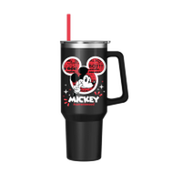 Thumbnail for Disney Classic Mickey Current Mood Icon and Quotes  40oz Stainless Steel Tumbler w Handle – 12 pc ppk ($13.75 each)