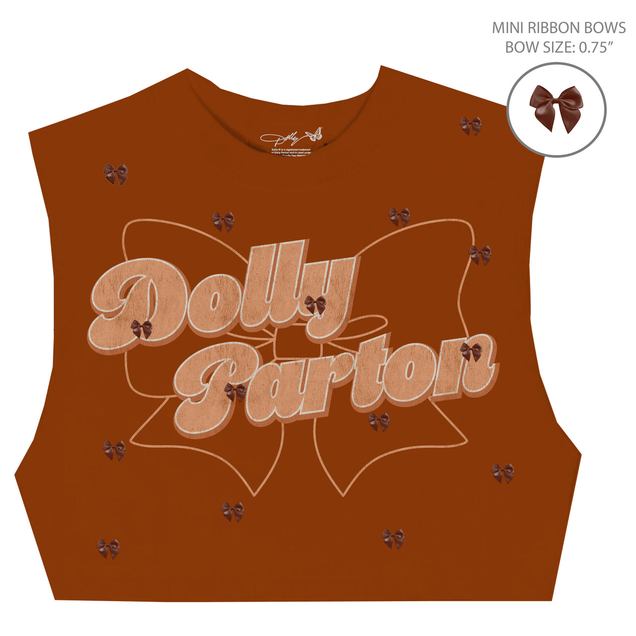 Dolly Parton - Dolly Star Bow Juniors Crop Top
