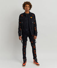 Thumbnail for Strapped Denim Jacket