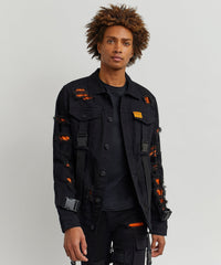 Thumbnail for Strapped Denim Jacket
