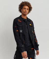 Thumbnail for Strapped Denim Jacket