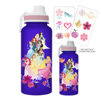 Thumbnail for Disney Princess Group 32oz Twist Spout Plastic Bottle w Sticker Set – 12 pc ppk ($6.75 each)