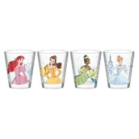 Thumbnail for Disney Princess Icon Sparkle Line Up  4pc. 1.5oz. Mini Glass Set 4x1 – 24 pc ppk ($6.00 each)