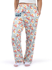 Thumbnail for Eggs & Bacon Pajama Pants side angle view