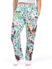 Thumbnail for Not My Prob-Llama Pajama Pants side angle view