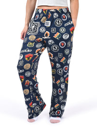 Thumbnail for Bigfoot Stickers Pajama Pants side angle view