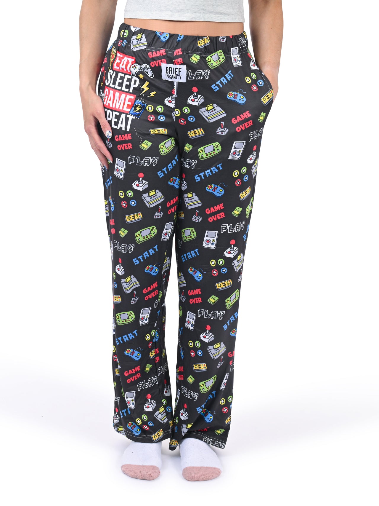 Eat, Sleep, Game, Repeat Lounge Pants front view