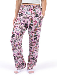 Thumbnail for Glam Cowgirl Pajama Pants side angle view