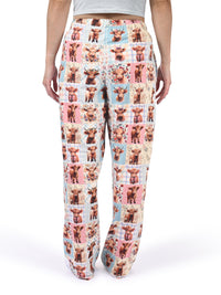 Thumbnail for Highland Cow Quilt Pajama Pants back view