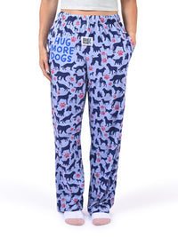 Thumbnail for Hug More Dogs Pajama Pants front view