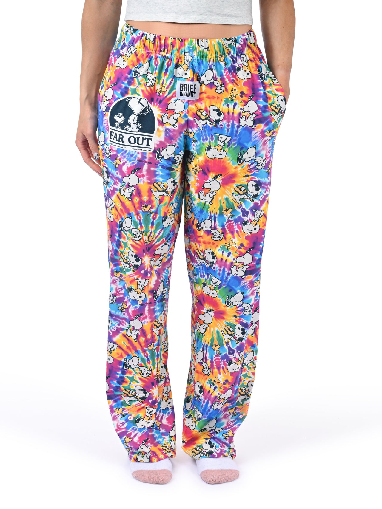 Snoopy Far Out Pajama Pants front view