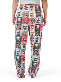 Thumbnail for Christmas Highland Cow Quilt Lounge Pants back view