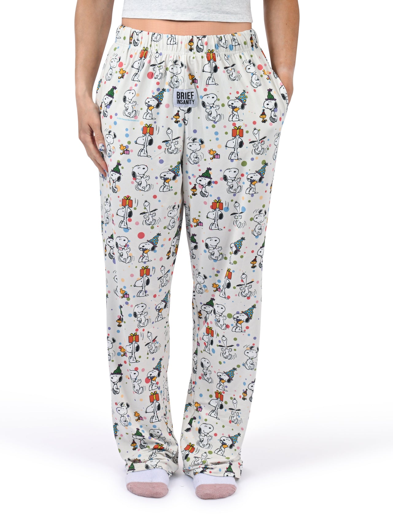 Snoopy Party Pajama Pants front view