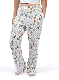 Thumbnail for Snoopy Party Pajama Pants side angle view
