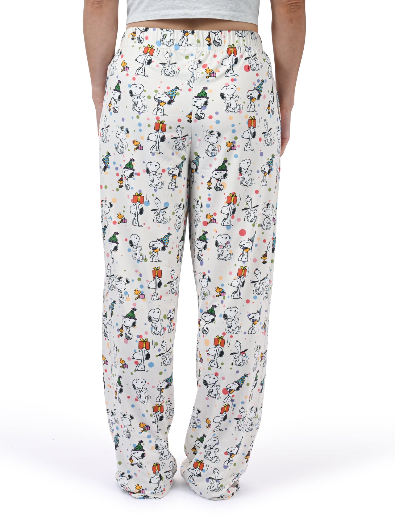 Snoopy Party Pajama Pants back view