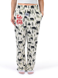 Thumbnail for Take a Hike Bear Lounge Pants front view