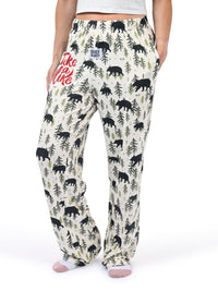 Thumbnail for Take a Hike Bear Lounge Pants side angle view