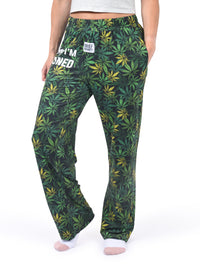 Thumbnail for Sorry I'm Stoned Marijuana Lounge Pants side angle view
