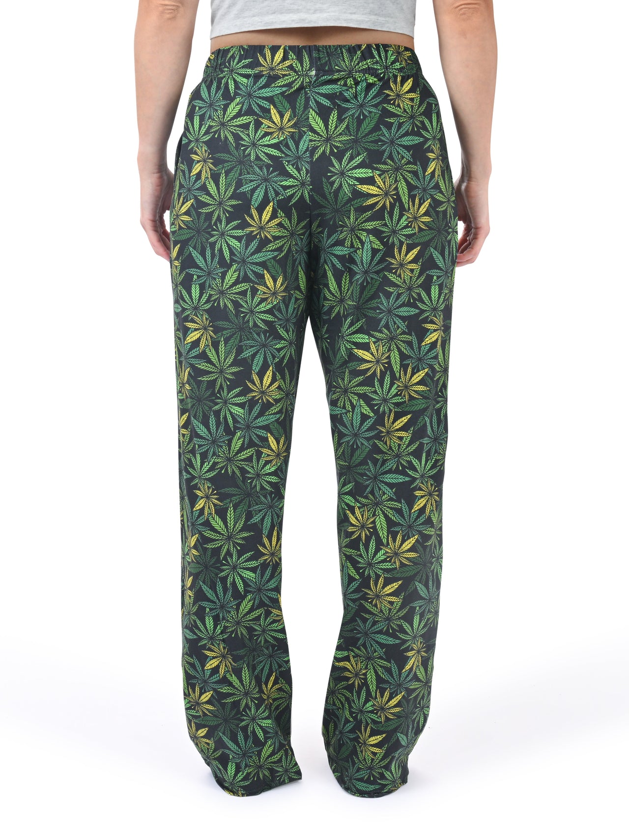 Sorry I'm Stoned Marijuana Lounge Pants back view