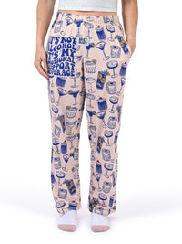 Thumbnail for Emotional Support Beverage Pajama Pants front view