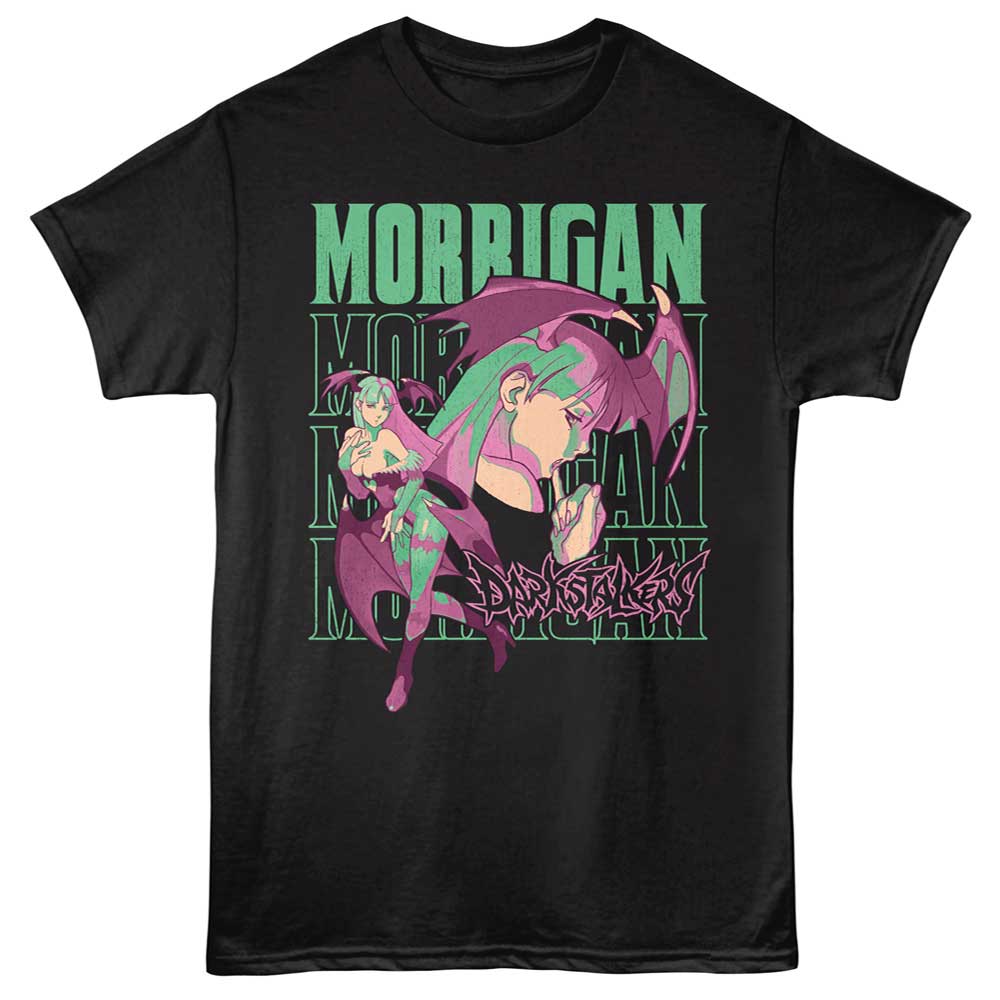 Darkstalkers - Darkstakers Morrigan Stacked T-Shirt