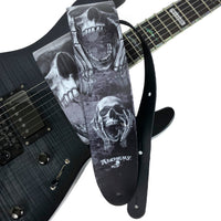 Thumbnail for ALCHEMY BERSERKER SKULL PRINTED LEATHER GUITAR STRAP