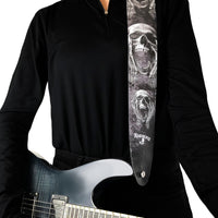 Thumbnail for ALCHEMY THE SCREAM PRINTED LEATHER GUITAR STRAP