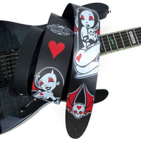 Thumbnail for DAVID BOLLT PRINTED LEATHER GUITAR STRAP