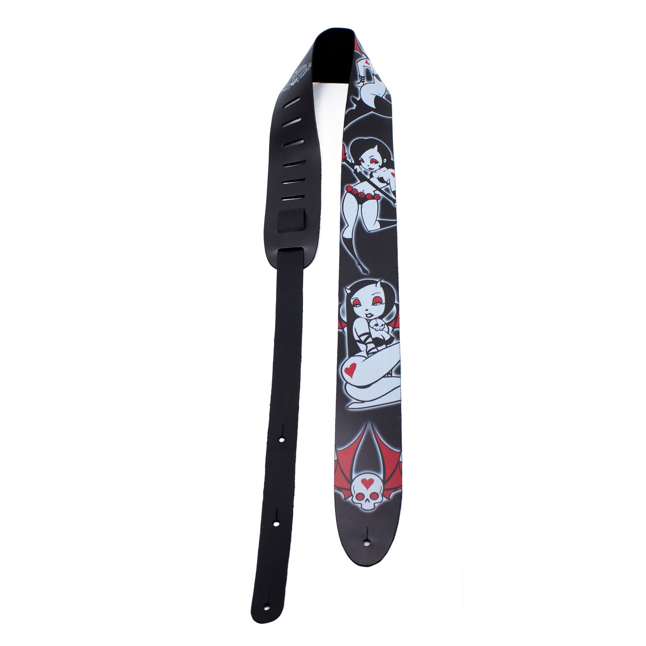 DAVID BOLLT PRINTED LEATHER GUITAR STRAP