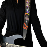 Thumbnail for GUNS N ROSES APPETITE FOR DESTRUCTION PRINTED LEATHER GUITAR STRAP