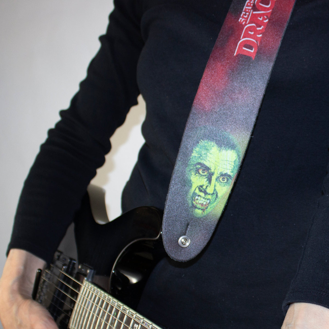 SCARS OF DRACULA BY Hammer Films PRINTED LEATHER GUITAR STRAP