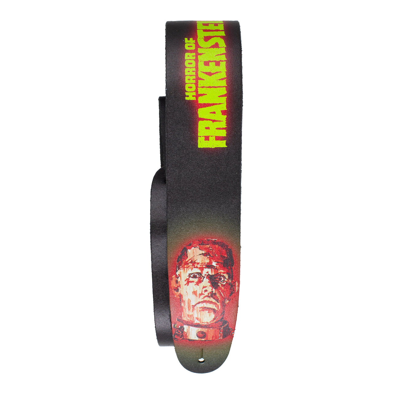 HORROR OF FRANKENSTEIN BY Hammer Films PRINTED LEATHER GUITAR STRAP