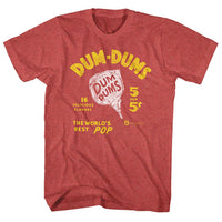 Thumbnail for DUM DUMS-WORLDS BEST POP-RED HEATHER ADULT S/S TSHIRT