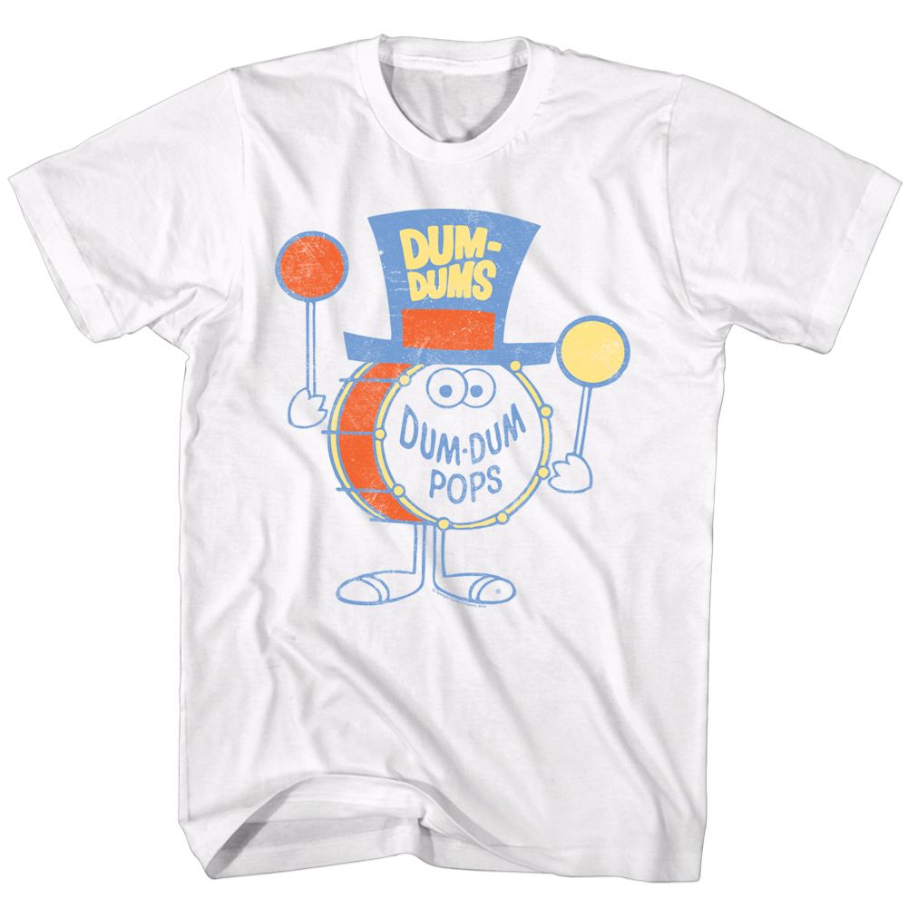 DUM DUMS-DUM DUMS DUM DUM POPS-WHITE ADULT S/S TSHIRT