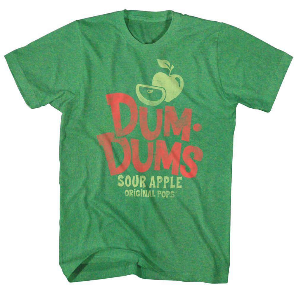 DUM DUMS-SOUR APPLE-KELLY HEATHER ADULT S/S TSHIRT