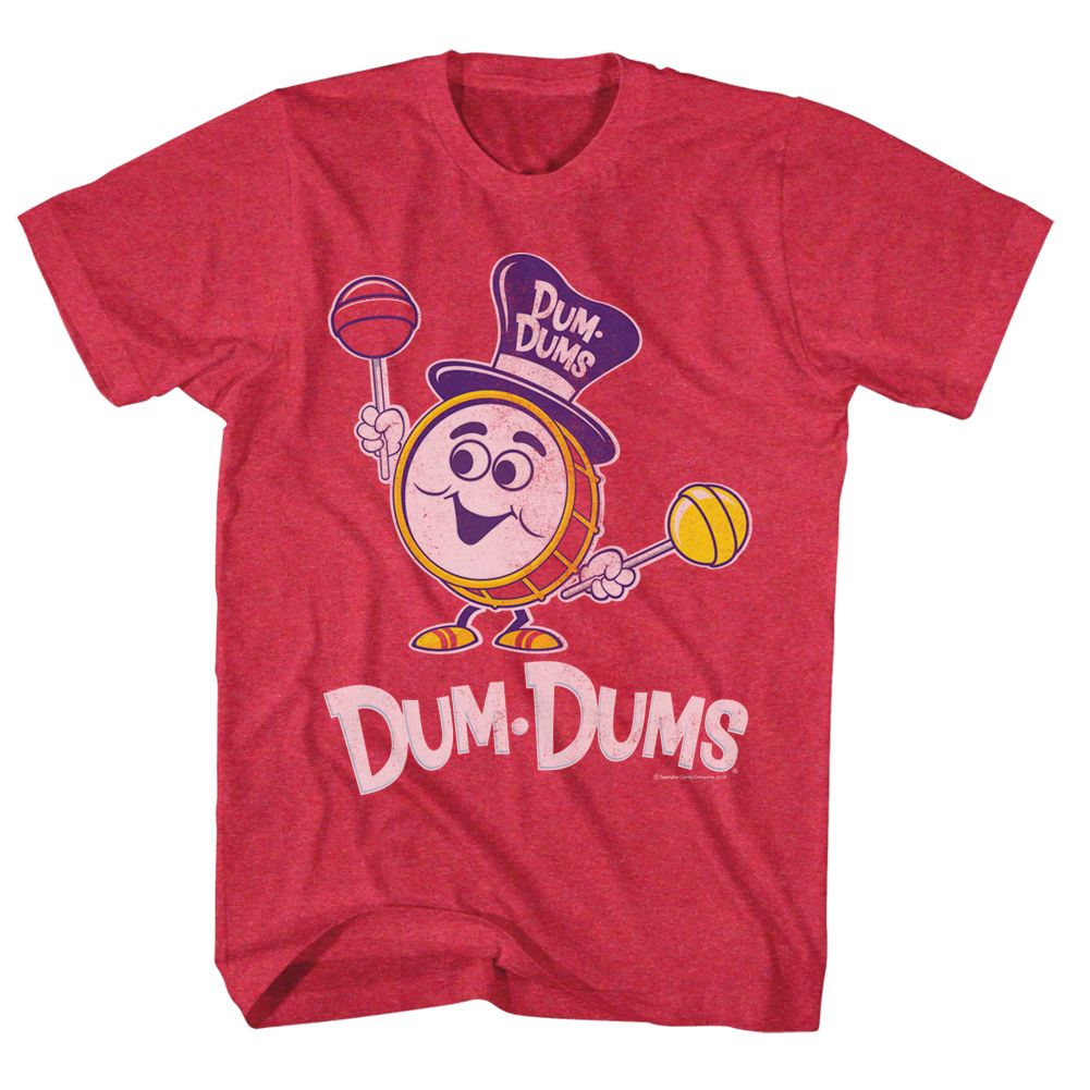 DUM DUMS-DRUMMAN-RED HEATHER ADULT S/S TSHIRT