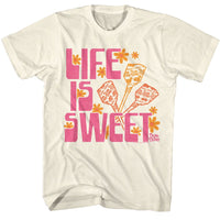 Thumbnail for DUM DUMS-DUM DUMS LIFE IS SWEET-NATURAL ADULT S/S TSHIRT